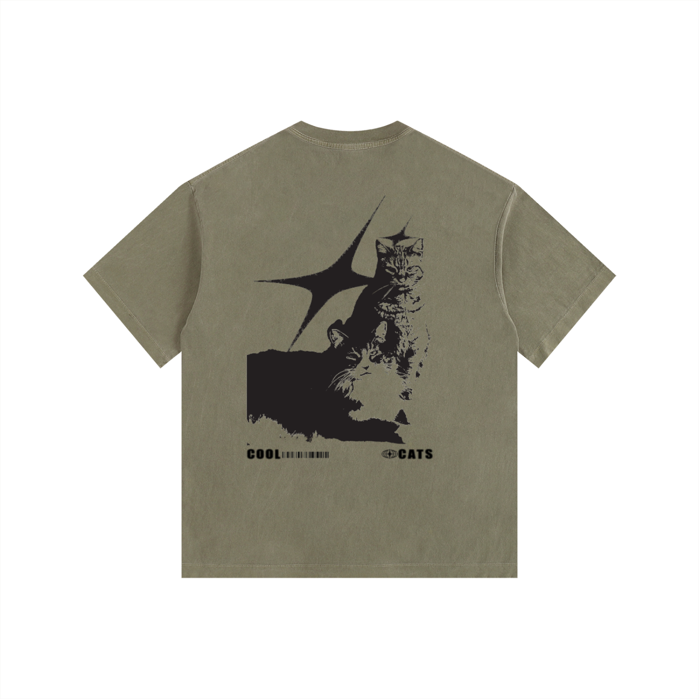 COOL CATS Oversized Cotton T-Shirt